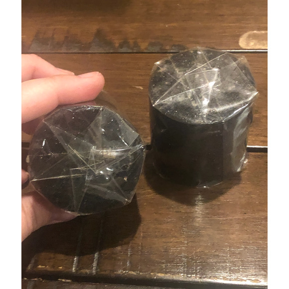 NWT TAG Black Sparkly Glitter Votive Candles Halloween Set of 4 - Picture 4 of 11